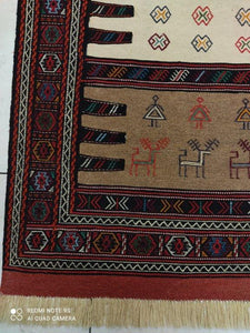 Kilim Khorassan brodé main n°19580_170×94