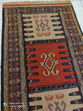 Charger l&#39;image dans la galerie, Kilim Khorassan brodé main n°19591_178×100
