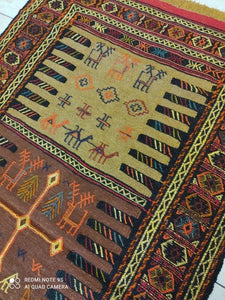 Kilim Khorassan brodé main n°19596_180×100