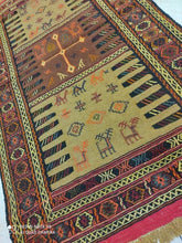 Charger l&#39;image dans la galerie, Kilim Khorassan brodé main n°19596_180×100
