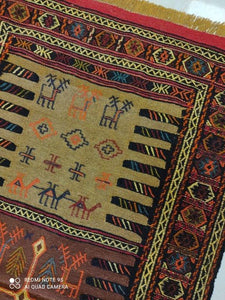 Kilim Khorassan brodé main n°19596_180×100