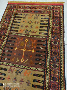 Kilim Khorassan brodé main n°19596_180×100