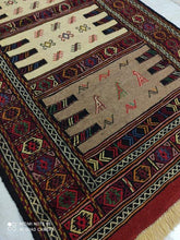 Charger l&#39;image dans la galerie, Kilim Khorassan brodé main n°19584_180×93
