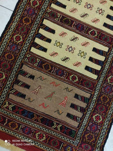 Kilim Khorassan brodé main n°19584_180×93