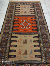 Charger l&#39;image dans la galerie, Kilim Khorassan brodé main n°19597_193×102
