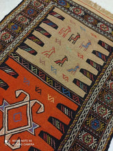 Charger l&#39;image dans la galerie, Kilim Khorassan brodé main n°19597_193×102
