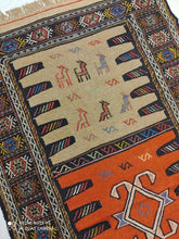 Charger l&#39;image dans la galerie, Kilim Khorassan brodé main n°19597_193×102
