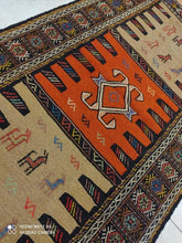 Charger l&#39;image dans la galerie, Kilim Khorassan brodé main n°19597_193×102
