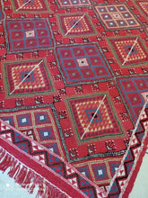 Charger l&#39;image dans la galerie, Kilim Antique Marocain fait main n°2010_300×210
