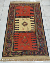 Charger l&#39;image dans la galerie, Kilim Khorassan brodé main n°19595_172×105
