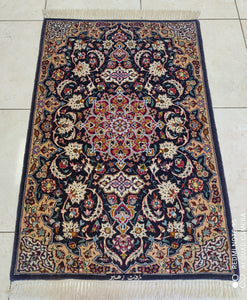 Tapis Ispahan fait main n°14278_103×71