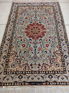 Tapis Ispahan fait main n°14273_107×68