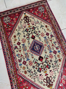 Tapis Abadeh tissé main n°8446_116×72