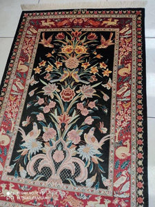 Tapis Ghom soie noué main n°18197_117×78