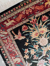 Charger l&#39;image dans la galerie, Tapis Ghom soie noué main n°18197_117×78
