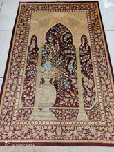 Charger l'image dans la galerie, Tapis Ghom soie tissé main n°18569_120×80
