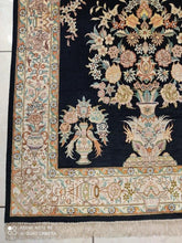 Charger l'image dans la galerie, Tapis Ghom soie noué main n°18194_120×80
