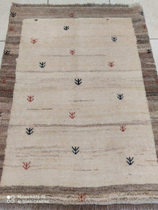 Tapis Gabbeh tissé main n°145_125×95