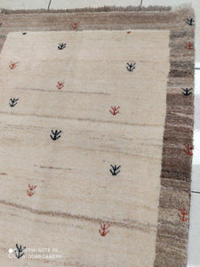 Tapis Gabbeh tissé main n°145_125×95