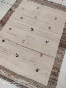 Tapis Gabbeh tissé main n°145_125×95