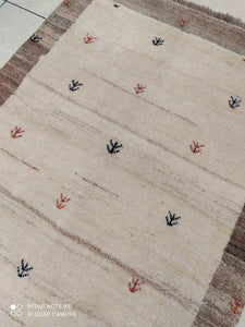 Tapis Gabbeh tissé main n°145_125×95