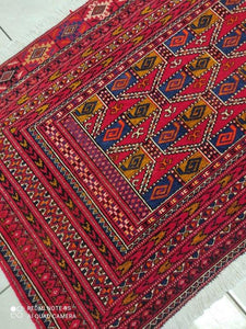 Tapis Antique Torkaman tissé main n°19241_130×70