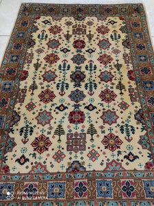 Tapis Tabriz tissé main n°4338_133×96