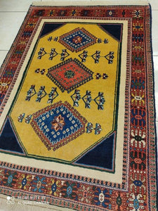 Tapis Yalameh noué main n°14308_142×100