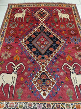 Charger l&#39;image dans la galerie, Tapis Ghachghai noué main n°8409_143×104
