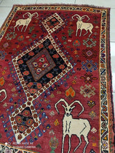 Charger l&#39;image dans la galerie, Tapis Ghachghai noué main n°8409_143×104
