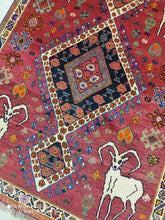 Charger l&#39;image dans la galerie, Tapis Ghachghai noué main n°8409_143×104
