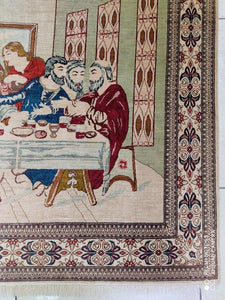 Tapis Ghom soie tissé main n°300_144×100
