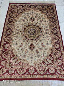 Tapis Ghom soie tissé main n°16505_145×100