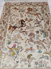 Charger l&#39;image dans la galerie, Tapis Ghom soie fait main n°16681_145×100

