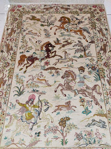 Tapis Ghom soie fait main n°16681_145×100