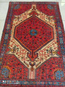 Tapis Nahavand tissé main n°16384_145×100