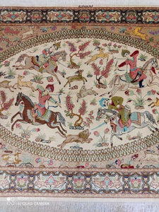 Tapis Ghom soie fait main n°19053_145×100
