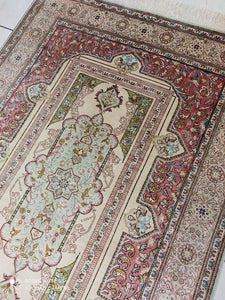 Tapis Ghom soie tissé main n°16478_145×100