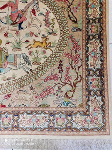 Tapis Ghom soie fait main n°19053_145×100