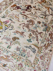 Tapis Ghom soie fait main n°16681_145×100