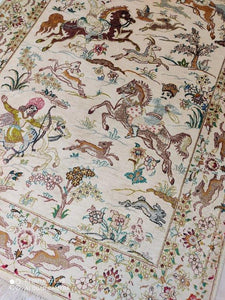 Tapis Ghom soie fait main n°16681_145×100
