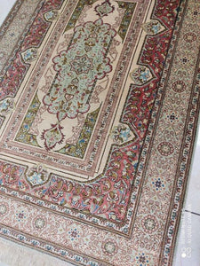 Tapis Ghom soie tissé main n°16478_145×100