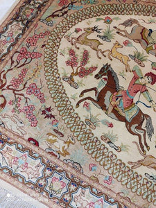 Tapis Ghom soie fait main n°19053_145×100