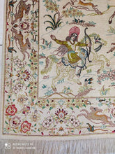 Charger l&#39;image dans la galerie, Tapis Ghom soie fait main n°16681_145×100
