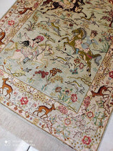 Charger l&#39;image dans la galerie, Tapis Ghom soie fait main n°19754_147×100

