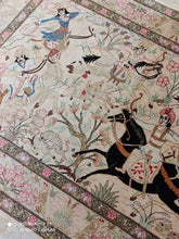 Charger l&#39;image dans la galerie, Tapis Ghom soie tissé main n°16039_147×97
