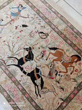 Charger l&#39;image dans la galerie, Tapis Ghom soie tissé main n°16039_147×97
