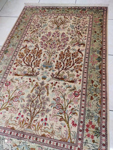 Tapis Ghom soie tissé main n°18226_151×98