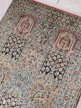 Charger l'image dans la galerie, Tapis Cachemire soie noué main n°64_152×96
