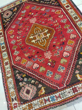 Charger l'image dans la galerie, Tapis Ghachghai noué main n°10165_154×113
